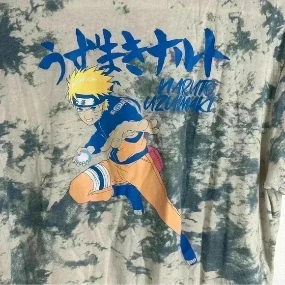 Naruto Shippuden Anime Masashi Kishimoto Tie Dyed T Shirt Size Medium Mens - Picture 6 of 7